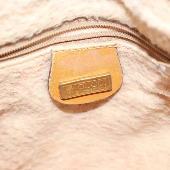 GUCCI Micro GG Supreme Shoulder Bag PVC Beige Gold Auth ki5912 - Picture 13 of 16